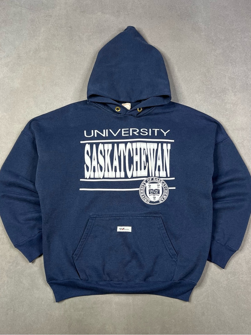 Vintage Navy University of Saskatchewan Graphic Hoodie